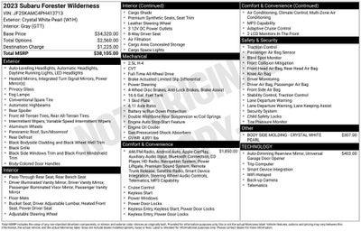 2023 Subaru Forester Wilderness