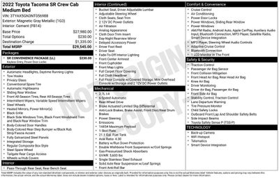 2022 Toyota Tacoma SR