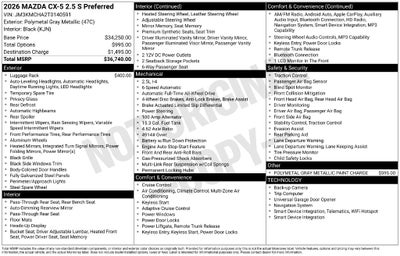 2026 Mazda Mazda CX-5 2.5 S Preferred AWD