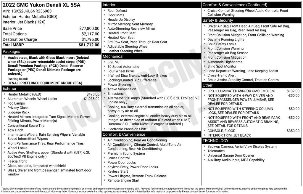 2022 GMC Yukon XL Denali