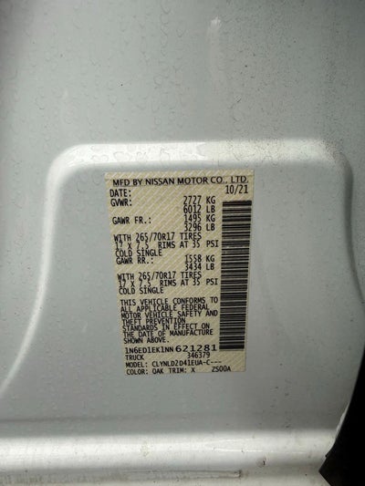 2022 Nissan Frontier PRO-4X