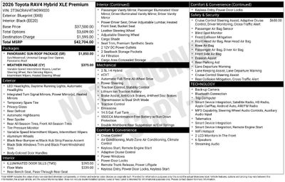 2026 Toyota RAV4 XLE Premium