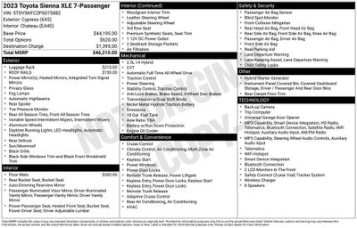 2023 Toyota Sienna XLE 7 Passenger