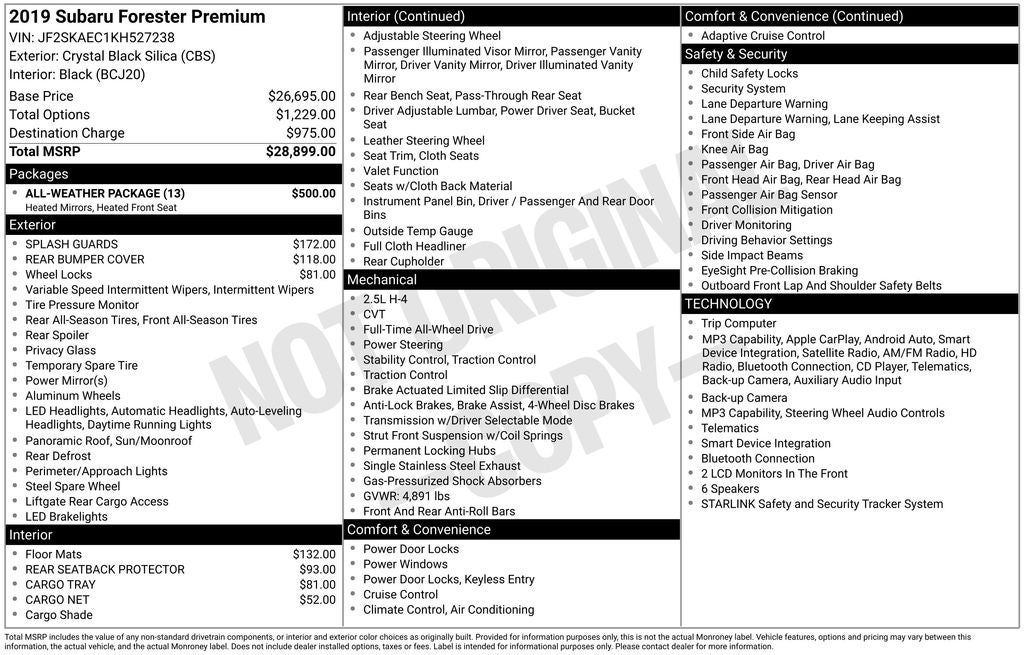 2019 Subaru Forester Premium