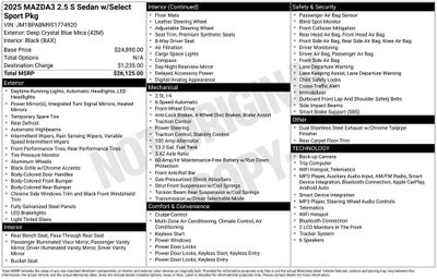 2025 Mazda Mazda3 2.5 S Select Sport