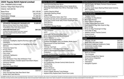 2025 Toyota RAV4 HYBRID Limited
